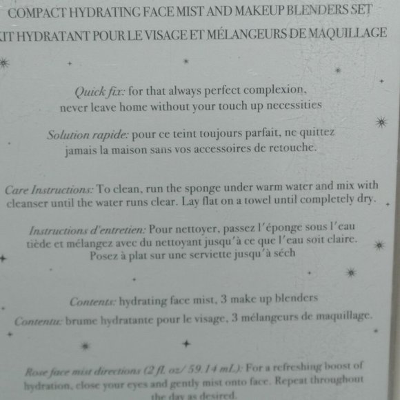 Anthropologie Rose Face Setting Mist Makeup Blender set - Picture 7 of 7